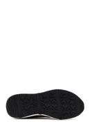 Men's Black Lace-up Thick-Sole Leather Sneaker | Derimod