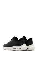 Men's Black Lace-up Thick-Sole Leather Sneaker | Derimod