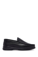 Men's Black Leather Comfort Loafer | Derimod