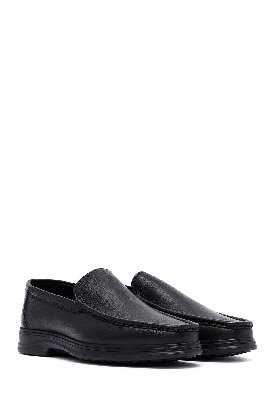 Men's Black Leather Comfort Loafer