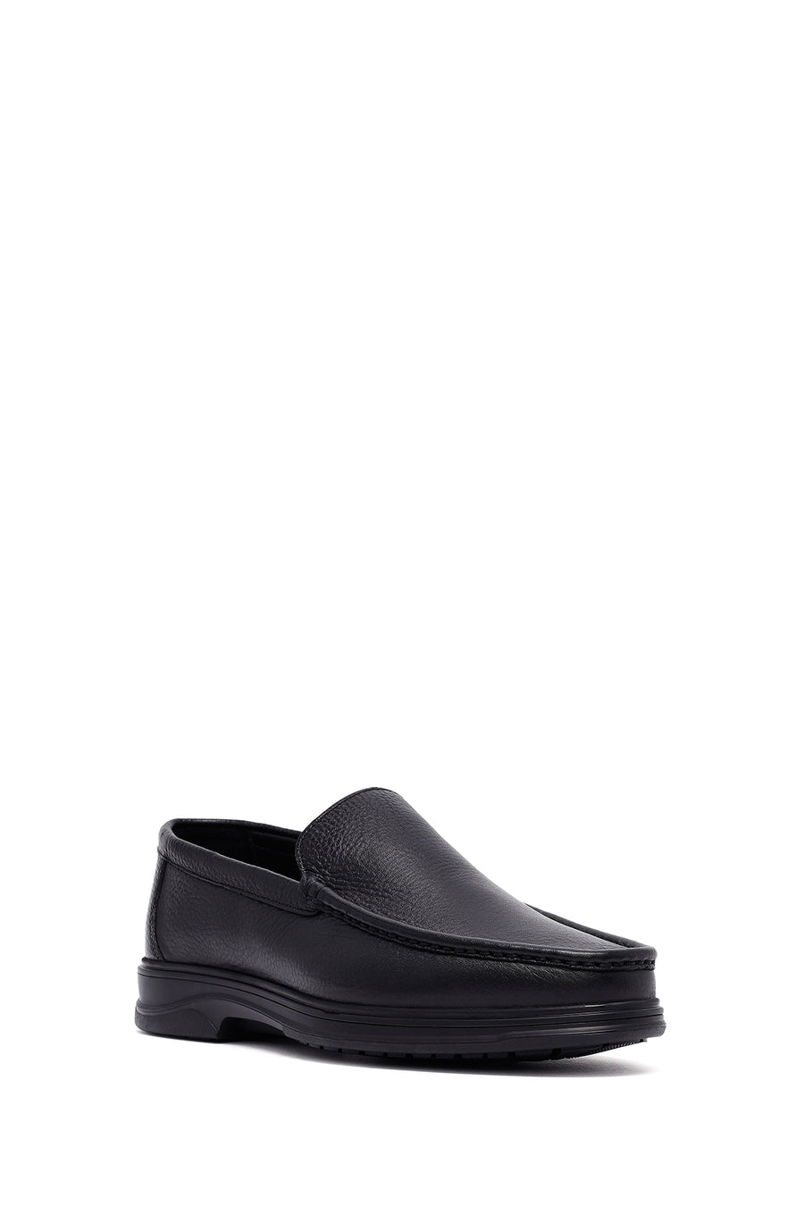 Men's Black Leather Comfort Loafer