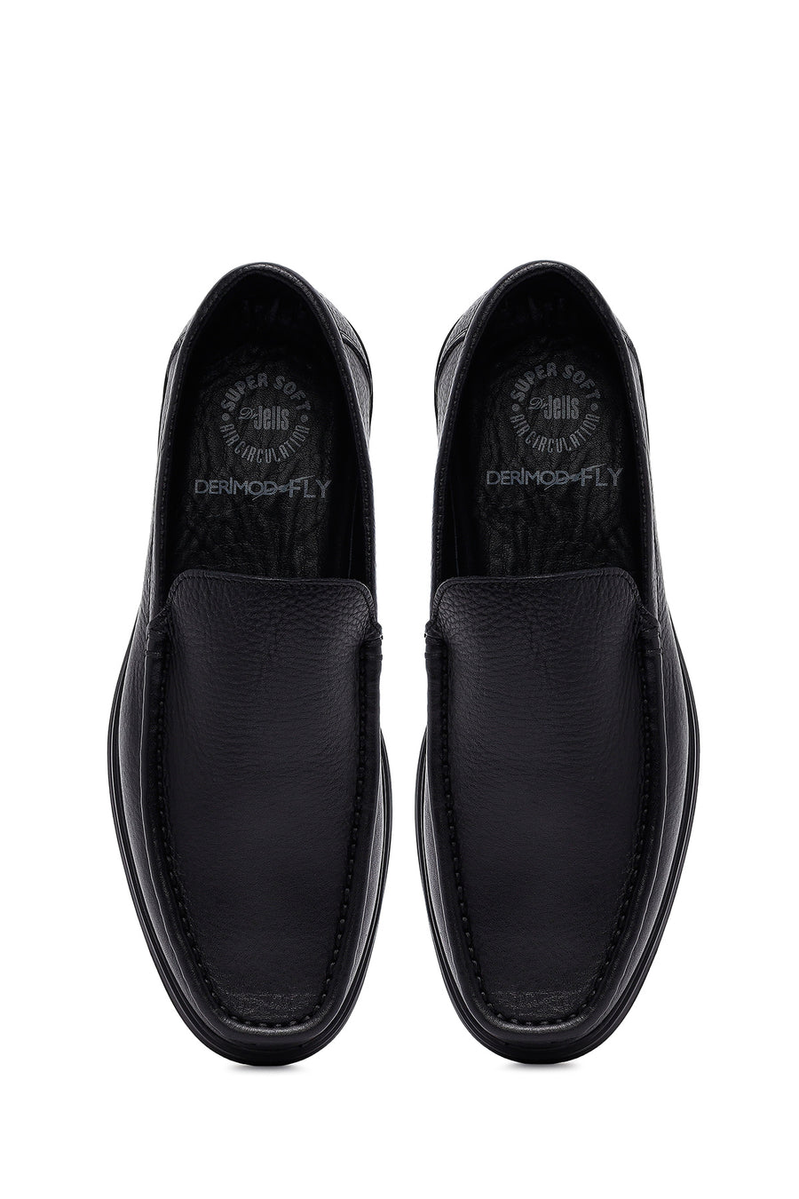 Men's Black Leather Comfort Loafer