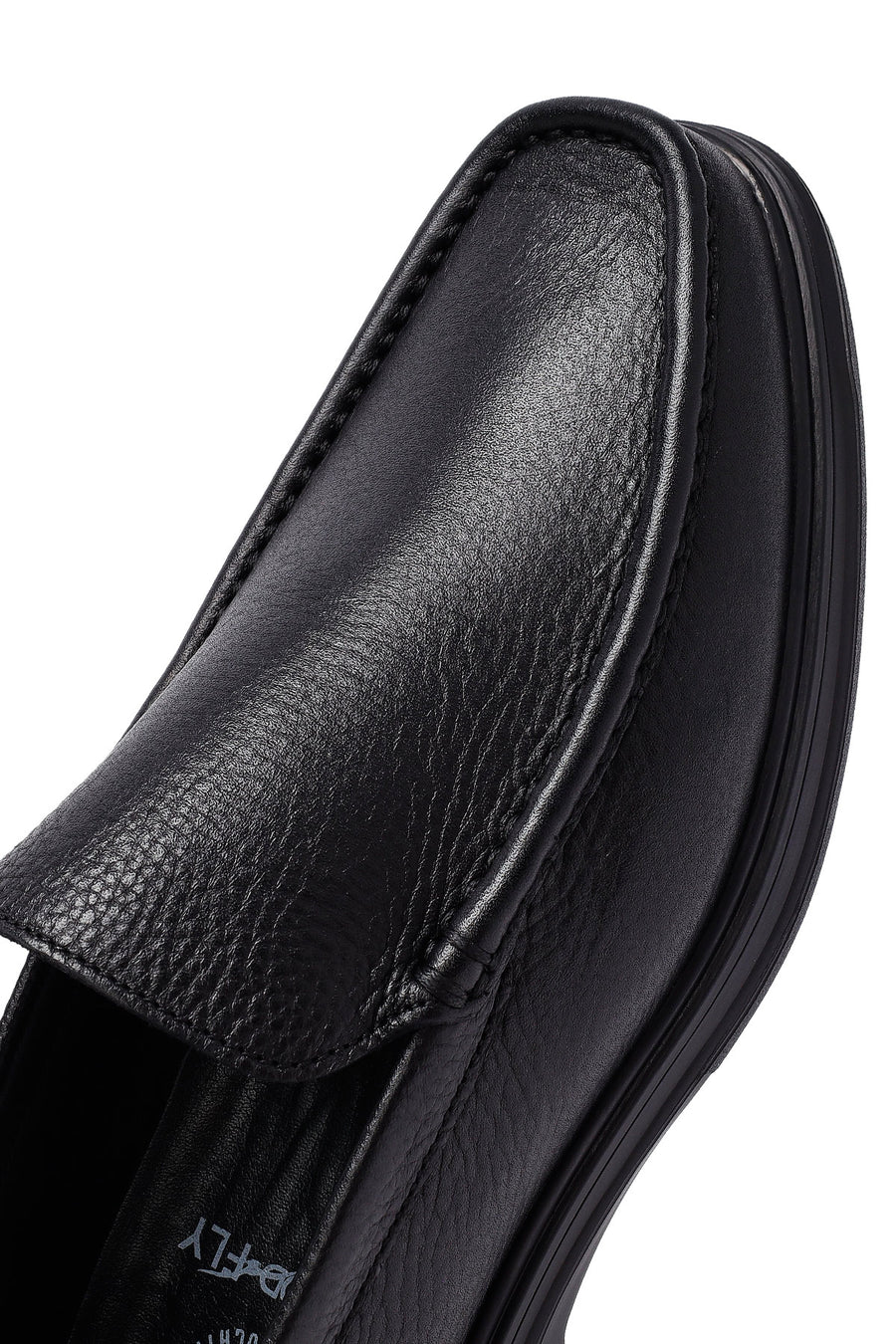 Men's Black Leather Comfort Loafer