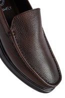 Men's Brown Leather Comfort Loafer | Derimod