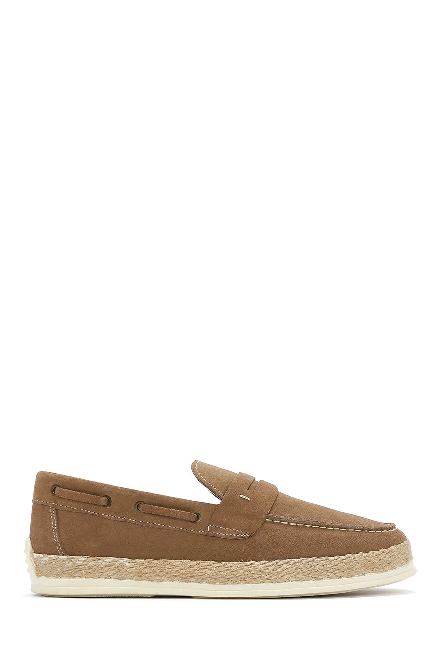 Erkek Bej Süet Deri Casual Loafer 25SFD680910 | Derimod