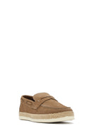Erkek Bej Süet Deri Casual Loafer | Derimod