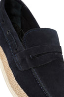 Erkek Lacivert Süet Deri Casual Loafer | Derimod