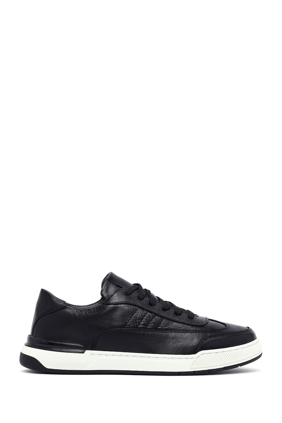 Men's Black Lace-up Leather Sneaker 25SFD688418 | Derimod