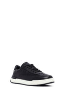Men's Black Lace-up Leather Sneaker | Derimod