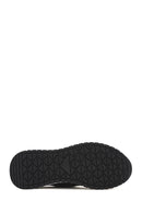 Men's Black Lace-up Thick-Sole Leather Casual Sneaker | Derimod