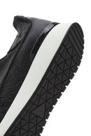 Men's Black Lace-up Thick-Sole Leather Casual Sneaker | Derimod