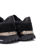 Men's Black Lace Up Leather Sneakers | Derimod