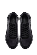 Men's Black Lace Up Leather Sneakers | Derimod