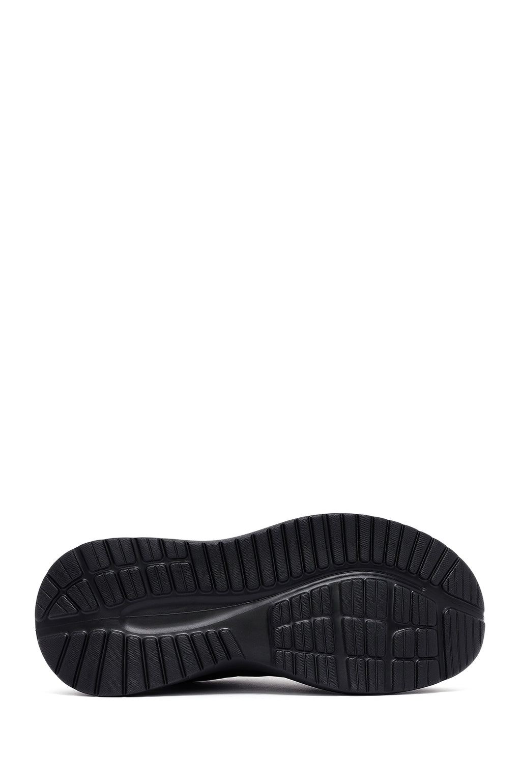 Erkek Siyah Bağcıklı Kalın Tabanlı Kumaş Sneaker