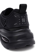 Men's Black Lace-Up Thick-Sole Fabric Sneakers | Derimod