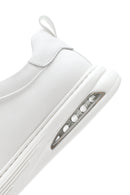 Men's White Lace-up Leather Sneaker | Derimod