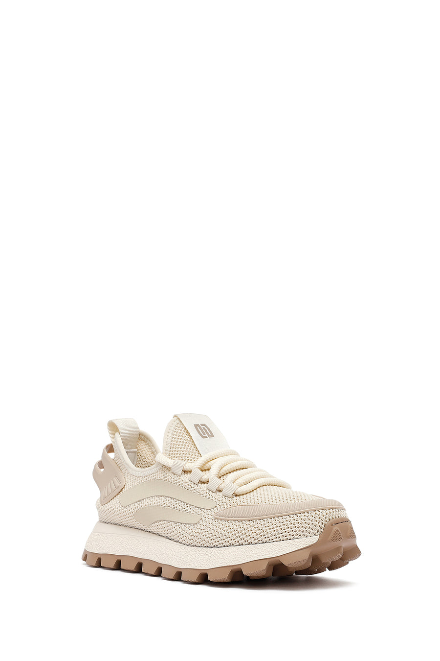 Derimod Zero Erkek Bej Bağcıklı Kalın Tabanlı Kumaş Sneaker