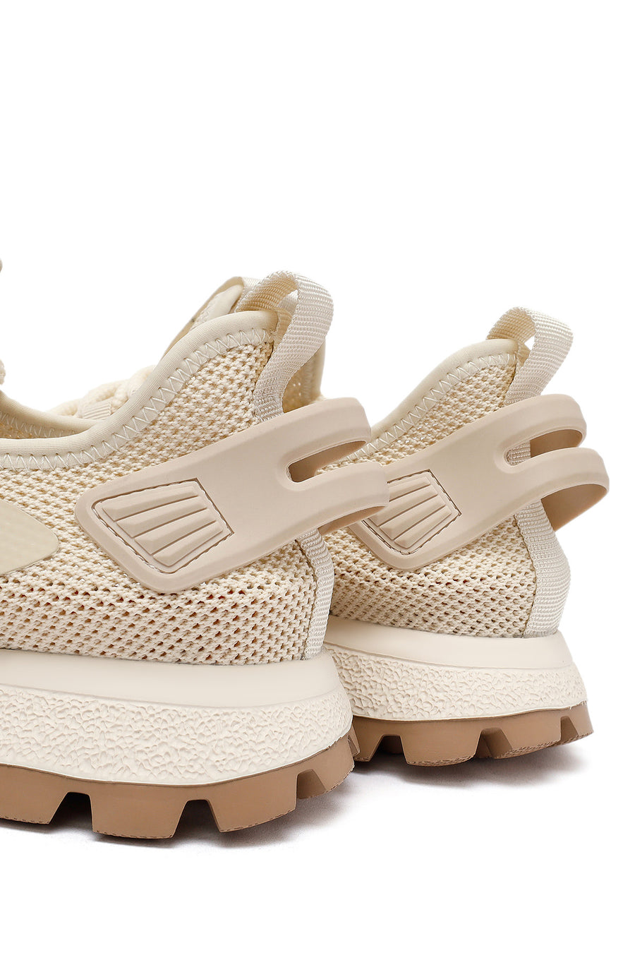 Derimod Zero Erkek Bej Bağcıklı Kalın Tabanlı Kumaş Sneaker