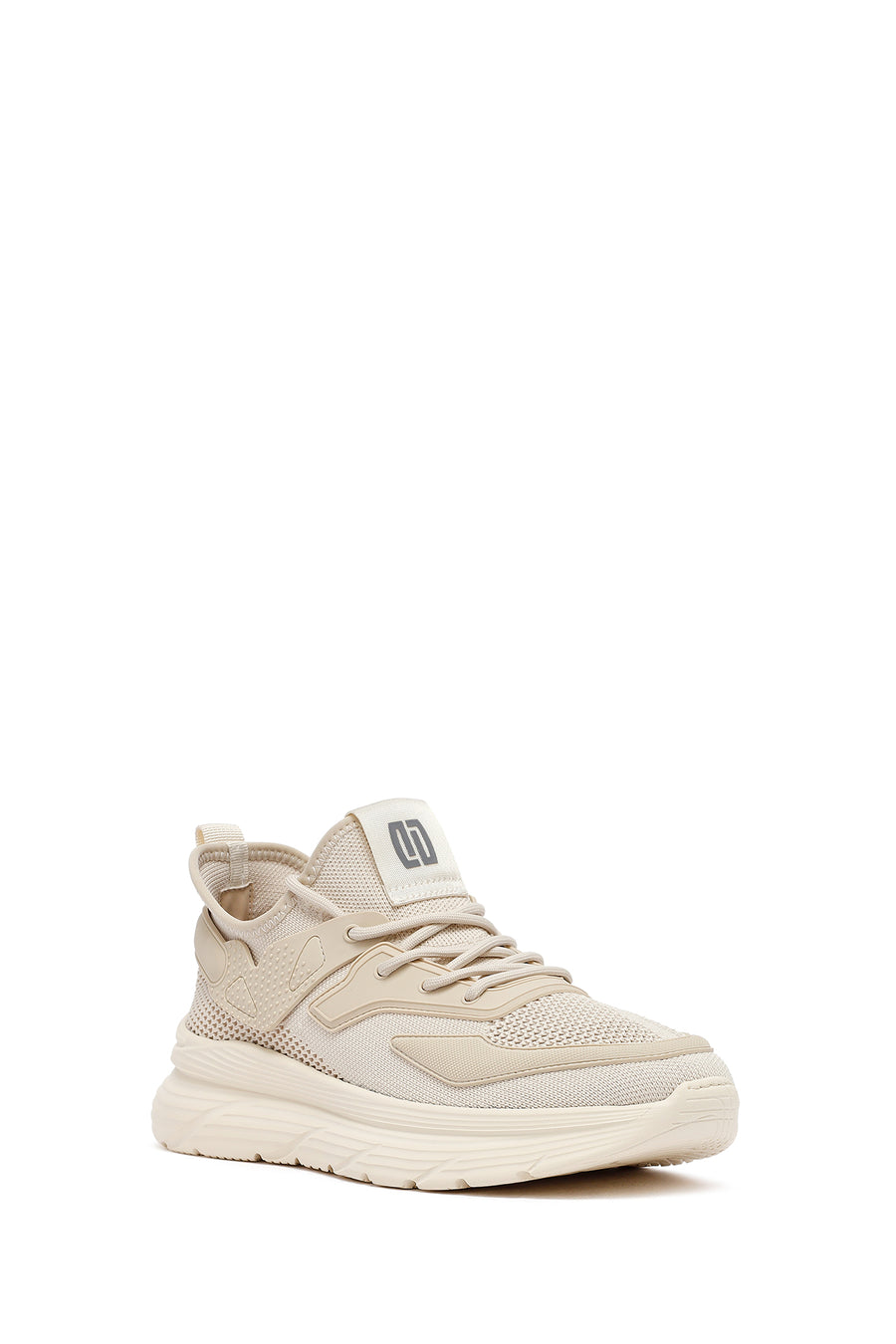 Derimod Zero Men's Beige Laced Thick Soled Fabric Sneakers