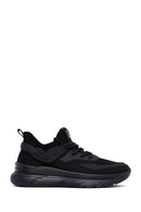 Derimod Zero Men's Black Lace-Up Thick-Sole Fabric Sneaker | Derimod