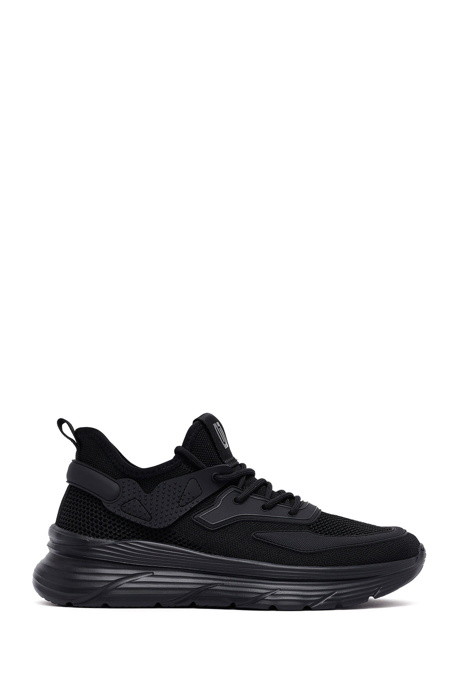 Derimod Zero Men's Black Lace-Up Thick-Sole Fabric Sneaker 25SFD69426F | Derimod