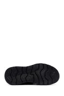 Derimod Zero Men's Black Lace-Up Thick-Sole Fabric Sneaker | Derimod