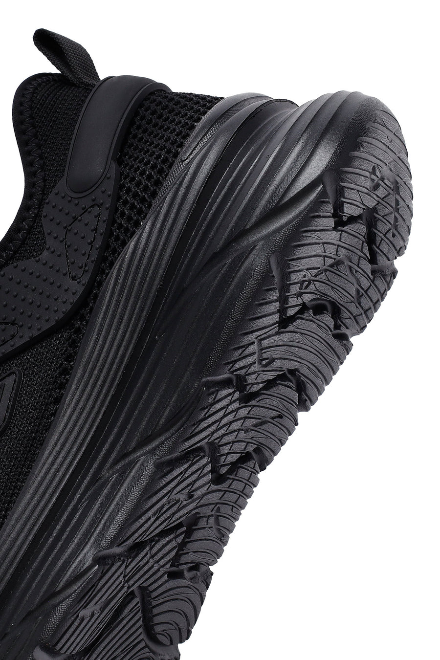 Derimod Zero Men's Black Lace-Up Thick-Sole Fabric Sneaker