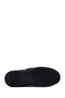 Men's Black Lace-up Thick-Sole Leather Sneaker | Derimod