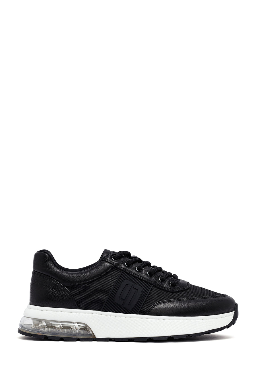 Derimod Zero Men's Black Lace-Up Thick Sole Leather Sneakers 25SFD694514 | Derimod