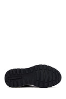 Derimod Zero Men's Black Lace-Up Thick Sole Leather Sneakers | Derimod