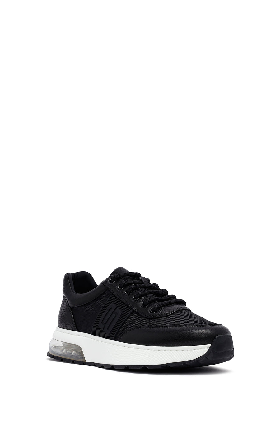 Derimod Zero Men's Black Lace-Up Thick Sole Leather Sneakers