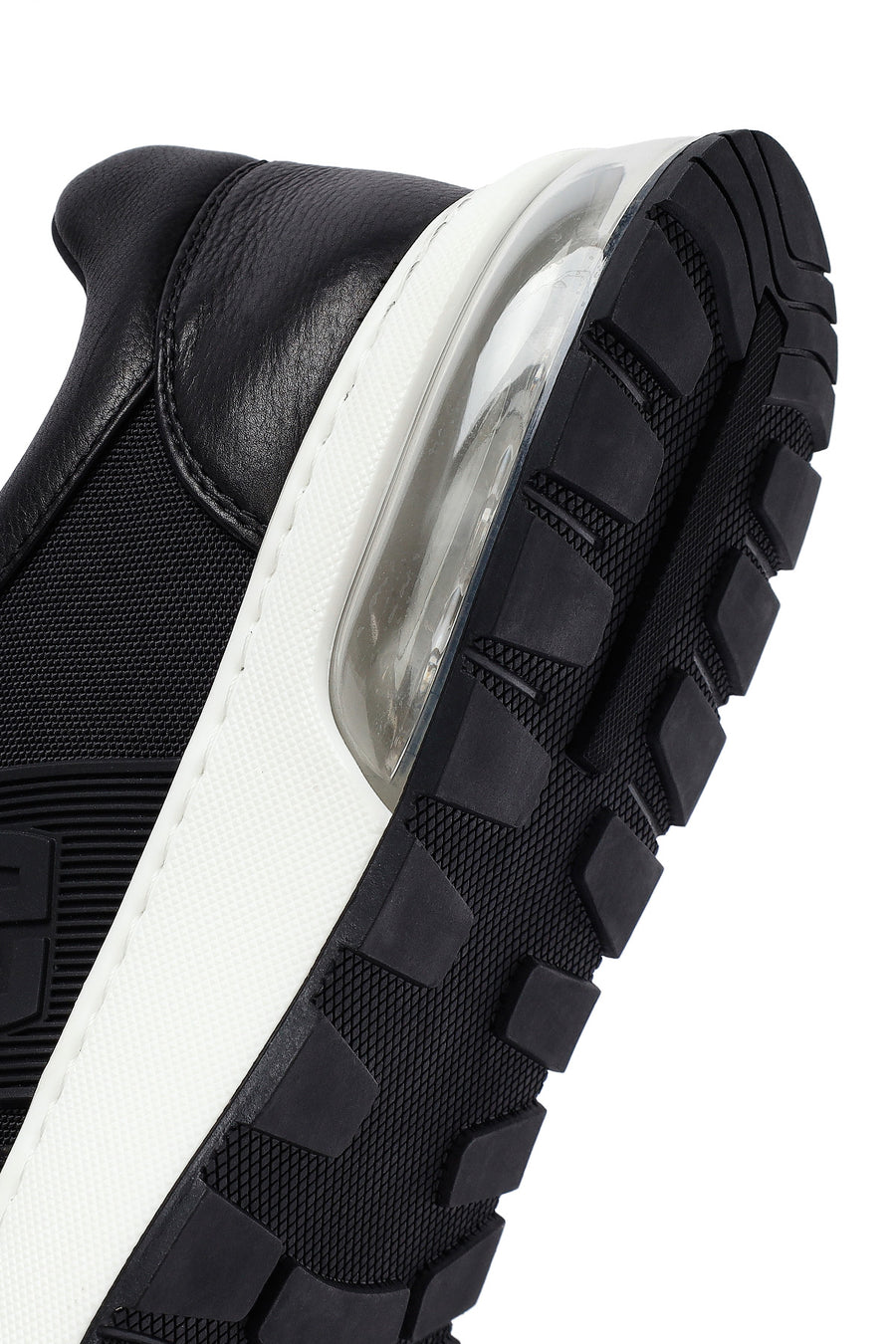 Derimod Zero Men's Black Lace-Up Thick Sole Leather Sneakers