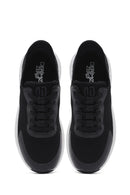 Derimod Zero Men's Black Thick Soled Fabric Sneaker | Derimod