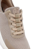Derimod Zero Men's Beige Thick-Soled Fabric Sneakers | Derimod