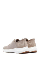 Derimod Zero Men's Beige Thick-Soled Fabric Sneakers | Derimod