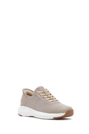 Derimod Zero Men's Beige Thick-Soled Fabric Sneakers | Derimod