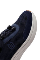 Derimod Zero Men's Navy Blue Thick-Soled Fabric Sneaker | Derimod