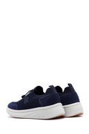 Derimod Zero Men's Navy Blue Thick-Soled Fabric Sneaker | Derimod