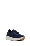 Derimod Zero Men's Navy Blue Thick-Soled Fabric Sneaker | Derimod