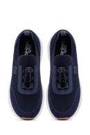 Derimod Zero Men's Navy Blue Thick-Soled Fabric Sneaker | Derimod