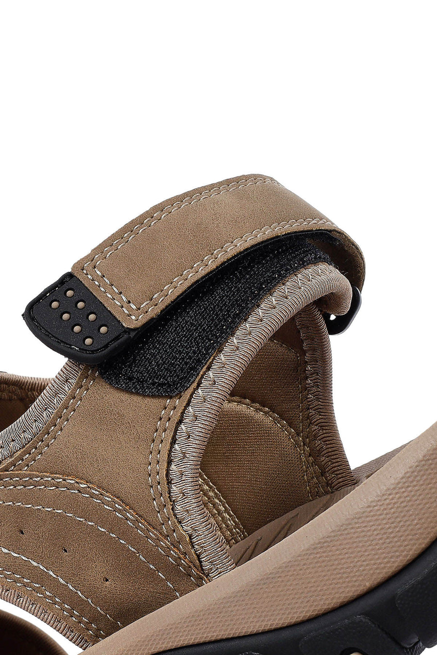Male Beige Leather Outdoor Sandals