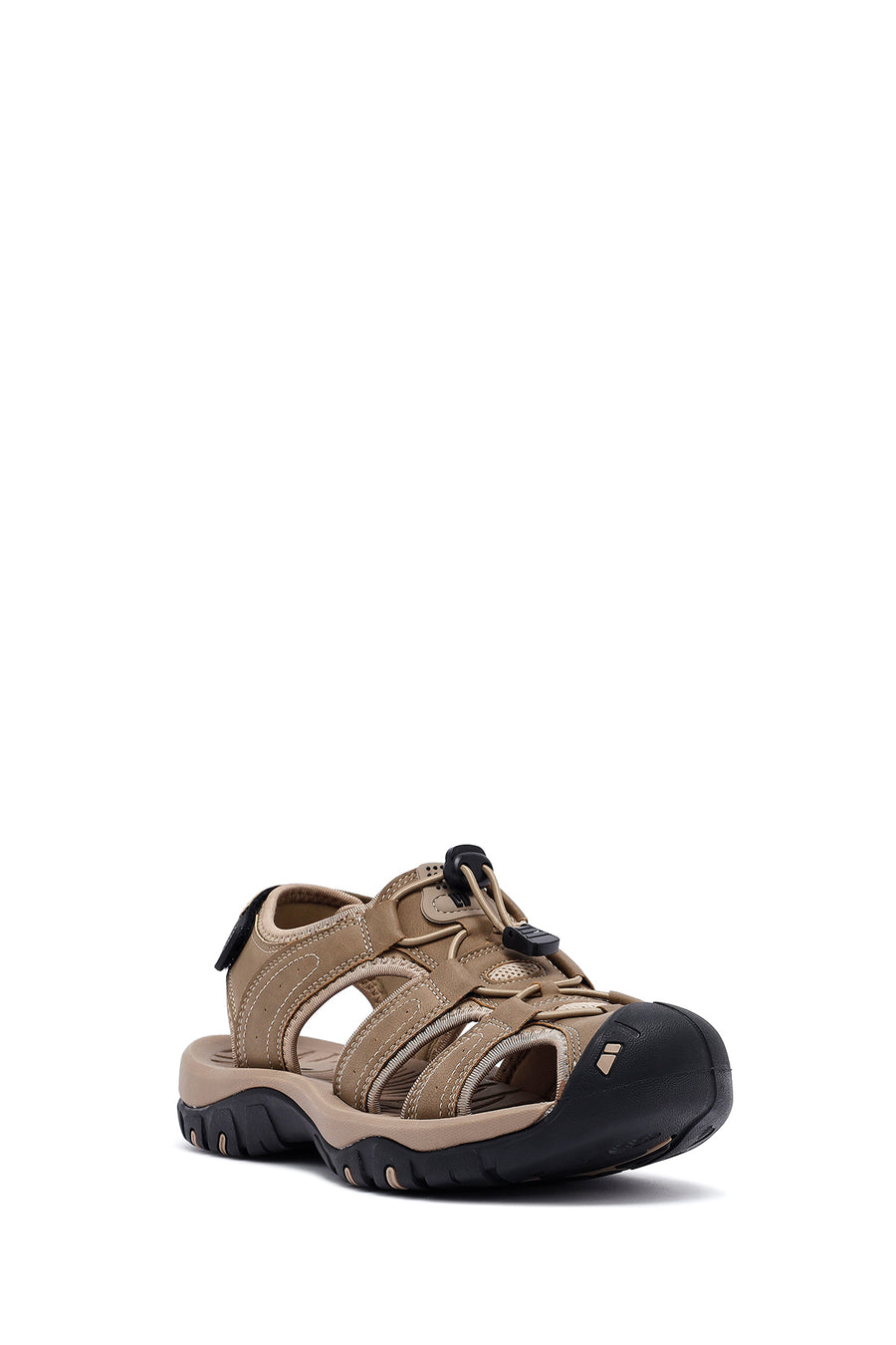 Male Beige Leather Outdoor Sandals