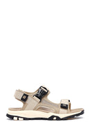 Men's Beige Fabric Sandals | Derimod