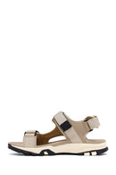 Men's Beige Fabric Sandals | Derimod