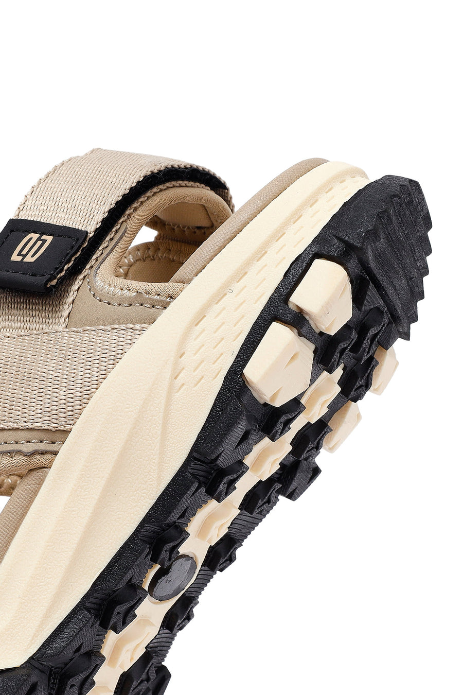 Men's Beige Fabric Sandals
