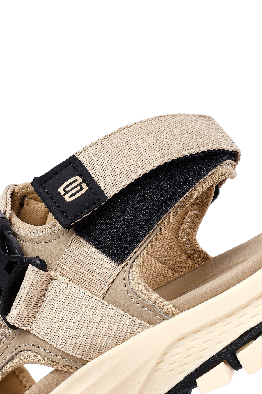 Men's Beige Fabric Sandals