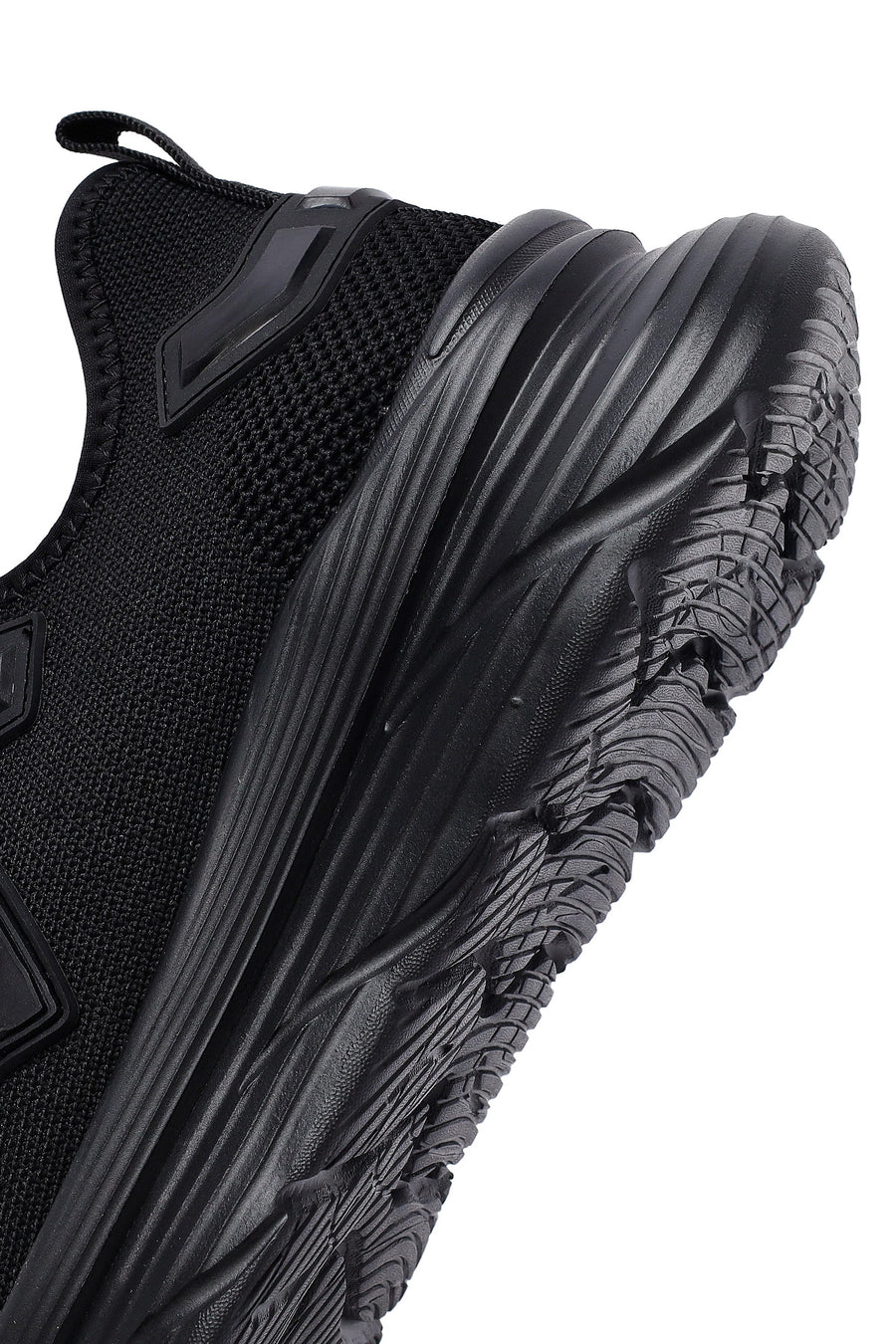 Derimod Zero Men's Black Lace-Up Thick-Sole Fabric Sneaker