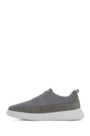 
Men's Grey Lace-Up Thick Sole Leather Sneaker
 | Derimod
