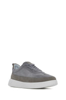 
Men's Grey Lace-Up Thick Sole Leather Sneaker
 | Derimod