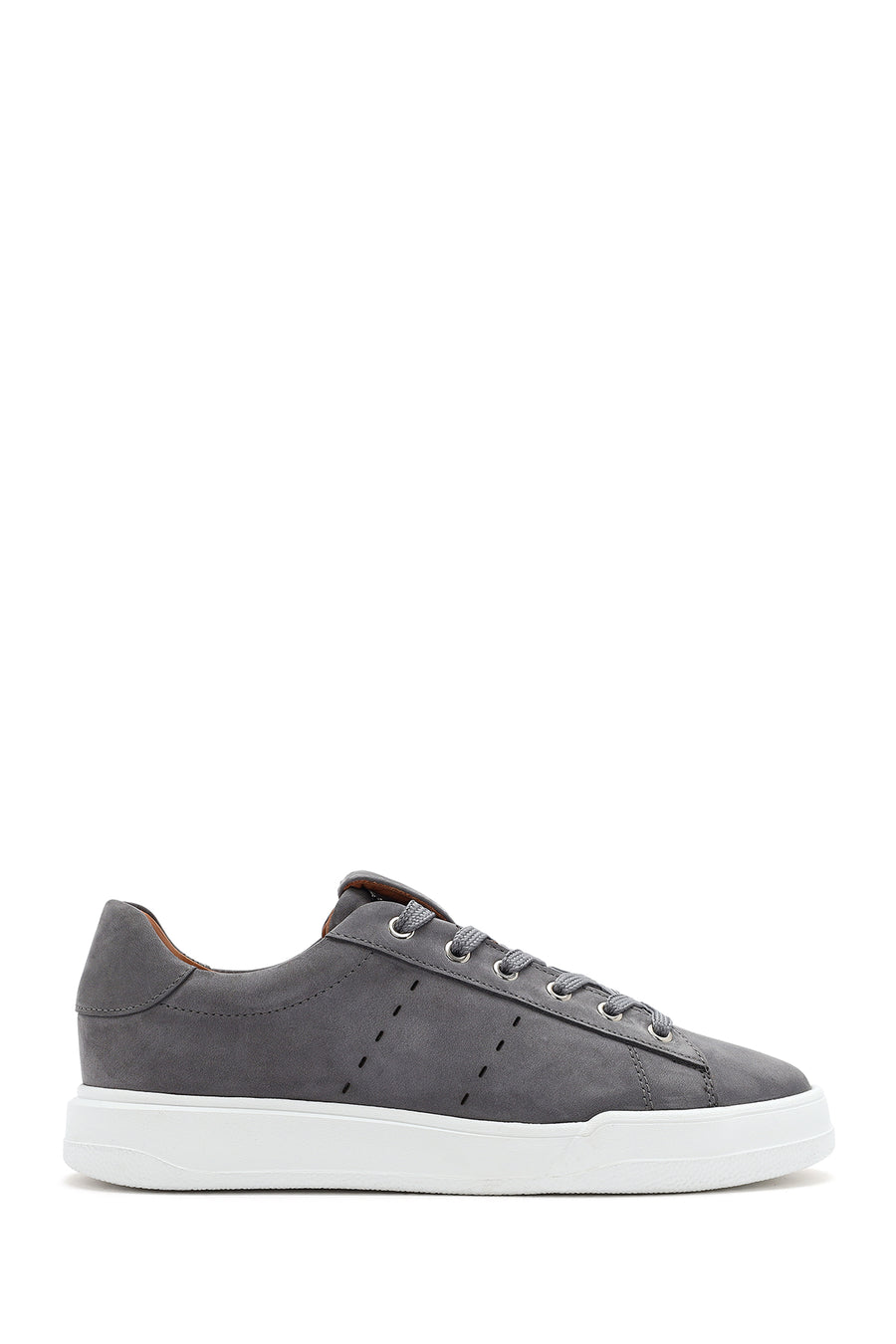 Erkek Gri Bağcıklı Süet Deri Sneaker 25SFD707510 | Derimod